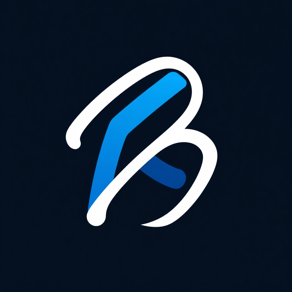 Bisq logo, stylized blue B on dark background